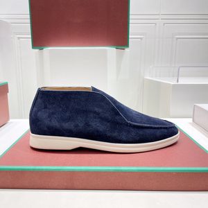 2024 nieuwe LP high-top schurende lederen loafers een instapper Britse enkele schoenen comfortabele platte rijschoenen herenschoenen damesschoenen liefhebbers schoenen maten 35-46 + doos