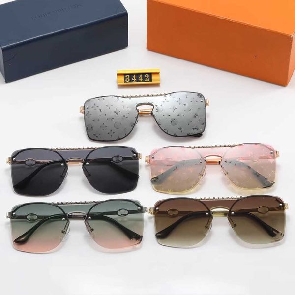 2024 Nueva caja grande Gafas de sol para exteriores Gafas de sol para mujer Belleza Cabeza Gafas de sol Gafas de una pieza