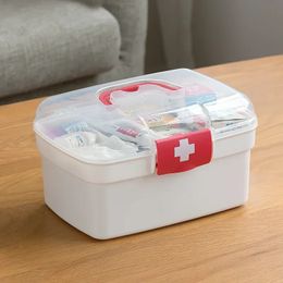 2024 Nieuwe grote capaciteit Medicijn Organisator Opslagcontainer Familie First Aid Draagbare noodkit Box voor Family First Aid Chest voor