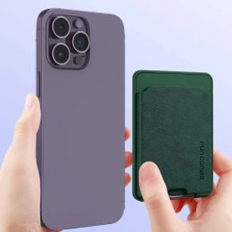 2024 Nouveau support de téléphone mobile magnétique en cuir pour Magsafe avec portefeuille Card de porte