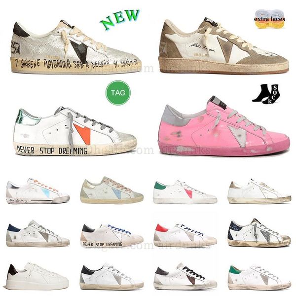 2024 nouveaux mocassins baskets dorées chaussures de sport sale vieille plate-forme de chaussure Midstar blanc argent salut étoile femmes hommes super étoiles daim vieille école baskets plates grande taille us12