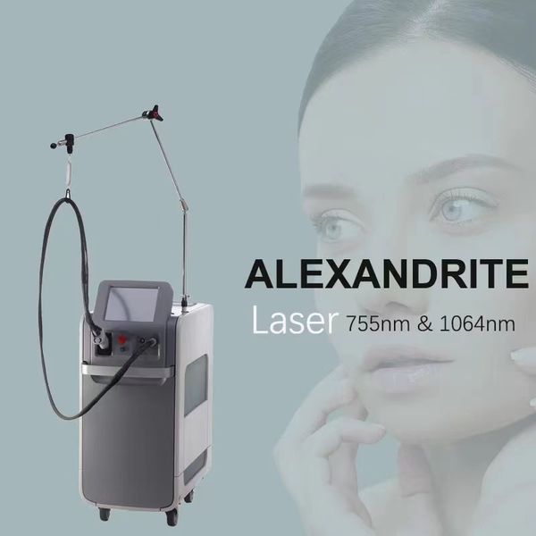 2024 Nouvelle machine d'épilation au laser Alexandrite ND YAG à impulsion longue 755nm 1064nm Machine de beauté pour l'élimination des pigments au laser médical