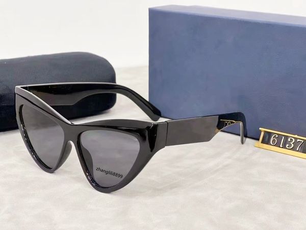 2024 nueva marca de lujo gafas de sol de ojo de gato de moda gafas deportivas para mujer venta al por mayor gafas de sol de playa coloridas gafas UV400 6137