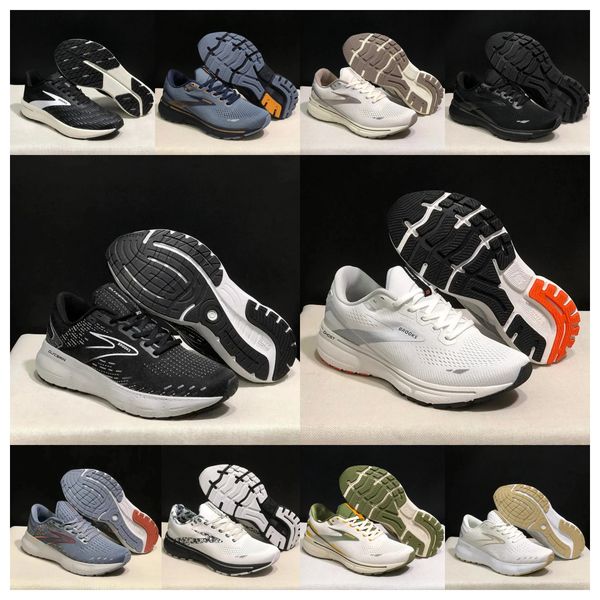 2024 Nouveau designer de luxe Brooks Glycerin Launchage 9 chaussures de course Men Femmes fantômes Hyperion Triple Triple noir Blanc Gris Gris Jaune Jaune Glycerin 15 20 16 Sneakers