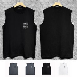 2024 Nieuw mannelijk Vest Underhirt Bpur065 Tekst Tekst Voorkant Print Vest Vest Vest R84W80 Mouwloos T-shirt Zomer Loose Crewneck Fashion Sports Fitness Top