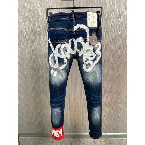 2024 nuevos hombres jeans agujero azul claro gris oscuro Italia marca hombre pantalones largos pantalones streetwear denim flaco delgado recto biker jean para niños de calidad superior 28-38 biker moto