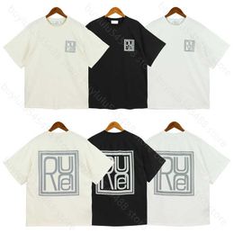 T-shirts à manches courtes pour hommes et femmes, marque de rue, imprimé Rhudetee, Couple de jeunes américains Dsxr, nouvelle collection 2024