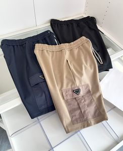 2024 Nieuwe heren casual werkkleding dubbele pocket elastische taille casual split broeken merkkwaliteit ontwerp comfortabele shorts