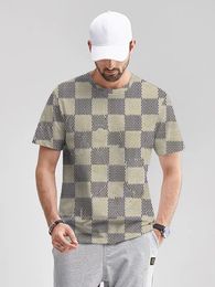 2024 NUEVA Camiseta para hombres Patrón clásico de tela de secado rápido Fit Urban Fashion Summer Top S-4XL DDTXA71