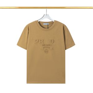 2024 nueva camiseta para hombres moda nueva verano triángulo estándar algodón letras impresas hombres y mujeres parejas cuello redondo toda camiseta de manga corta