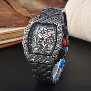 2024 New Men's Watch's Watch à 6 broches Automatique Watch Frosted Watch Luxury Full Fultured Quartz Watch Sangle en acier inoxydable