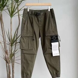 2024 Nouveau pantalon cargo Y2k pour hommes Stones Rock Island Harajuku Hip Hop imprimé salopette multi-poches Hip Hop Punk Rock pantalon large surdimensionné Streetwear 9030