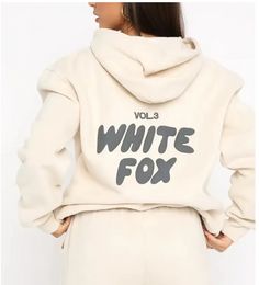 Survêtement de créateur White Fox Hoodie définit deux 2 pièces Ensemble de vêtements pour hommes et femmes Sporty Pull à manches longues à capuche 12 couleurs Printemps Automne Hiver Designer Sweat à capuche