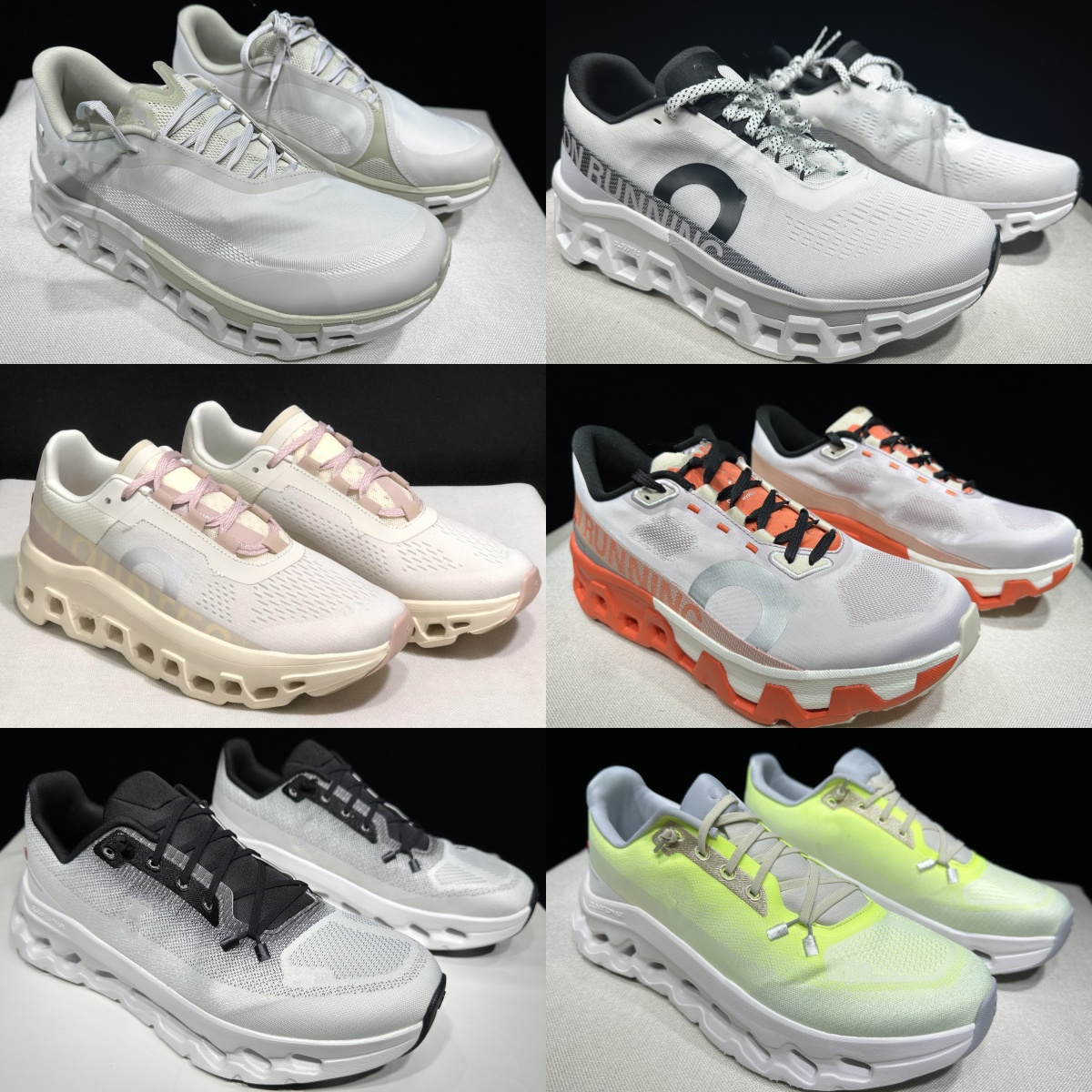 2024 New Mens and Womens Running Shoes CloudMonster New Color Matching Sports Comfortable and Breathable Versatile