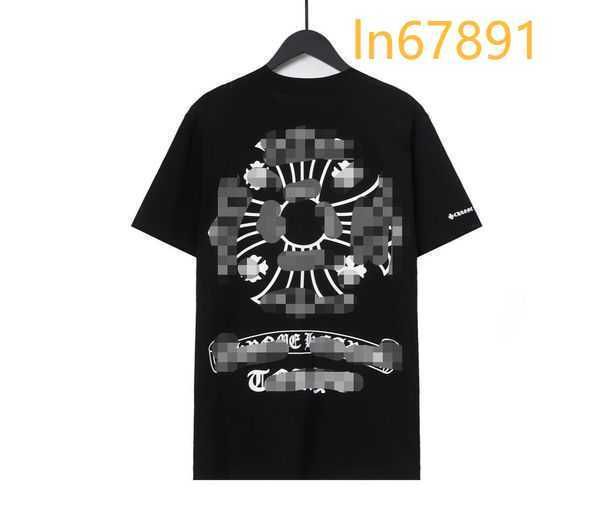 2024 Nuevo Mens Classic T Shirt Corazón Moda Ch Alta Calidad Marca Letra Sánscrito Cruz Patrón Suéter Camisetas Diseñadores Cromos Jersey Tops Algodón Camisetas O8dy