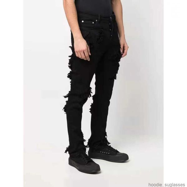 2024 New Mens Jeans Fashion Designer Rok Mens and Womens Jeans Pantalon Jeans à jambes larges