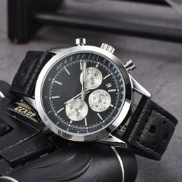 2024 New Mens Watch Quartz Luxury Navitimer B01 Dial Brand Chronograph Belt Steel Strap de haute qualité Wristwatch Breitling 0960