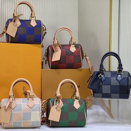 2024 Nuevo Mini Speedyes 18 Bolsa Bolsa de almohada de alta calidad Bolso de mujer Bolso de hombro de diseñador Bolso de señora Totes Bolso de lujo Bolsos cruzados de moda