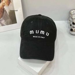 2024 Nieuwe Miu baseballpet denim borduurletters unisex designer beanie hoed zachte dop zonnebrandcrème hoeden