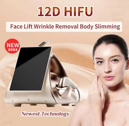 2024 Nieuw model Gold TT 12 D hifu facelift machine 2 in 1 Roterende 360 hi fu 12D mmfu gezichts- en lichaam