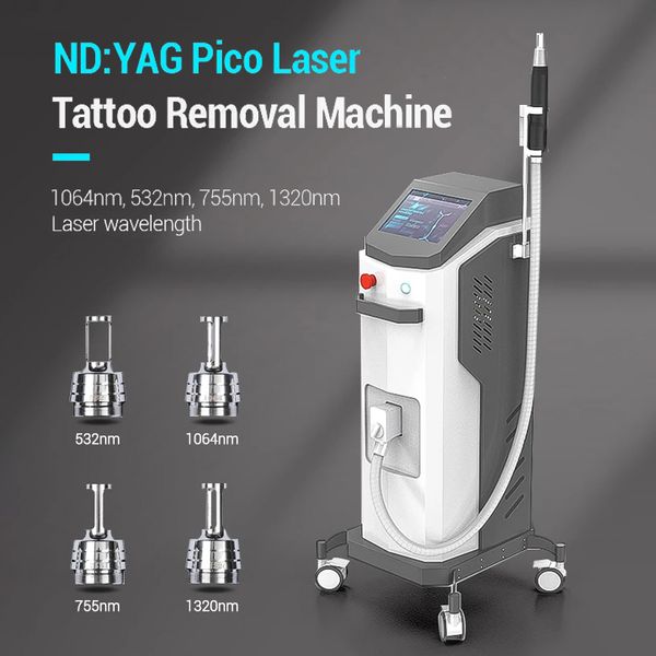 2024 Nouveau modèle Nd Yag Picolaser Détatouage Lavage des sourcils Anti-pigment Micro-picoseconde Laser Machine de traitement non invasive des taupes d'acné