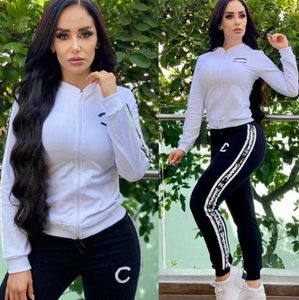 2024 Nuevo modelo Trajes de mujer 24ss Noticias Trajes para mujer Marca de lujo Traje deportivo casual de punto Conjunto de 2 piezas Diseñador Chándales J2572 Uvxh