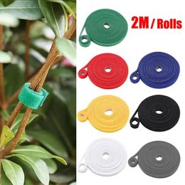 2024 NEW NEW 1PC 2M Nylon Plant Ties Plant Bandage Hook Tie Adjustable Plant Support Reusable Fastener Tape Home Garden Accessories Plant