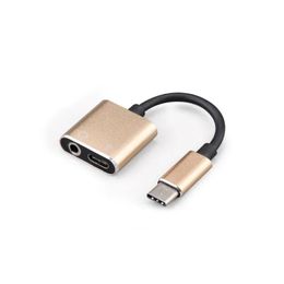 2024 NEW New 2 In 1 Fast Charge Headset Adapter Type-C USB-C 3.5mm Digital Audio Cable Converter for IPad Pro Google HTC Huawei for New 2 In