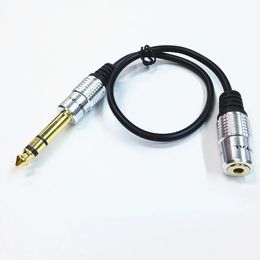 2024 Nuevo Audio Aux Aux 6.35 mm 1/4 "macho a 3.5 mm femenino 1/8" Cable adaptador de enchufe de auriculares estéreo Cable adaptador de 0.3m para