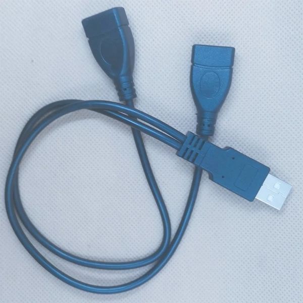 2024 NOUVELLE NOUVELLE NOUVELLE FEMME USB BLACH 1PC BLACK USB MALON À DOUBLE USB AVEC Câble d'extension de données d'alimentation supplémentaire pour 2,5 