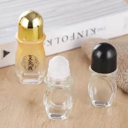 2024 NEW NEW NEW 30/50ml Essential Oil Roller Bottle Empty Refillable Clear Glass Roller Bottle Perfume with Roller Travel Cosmetic