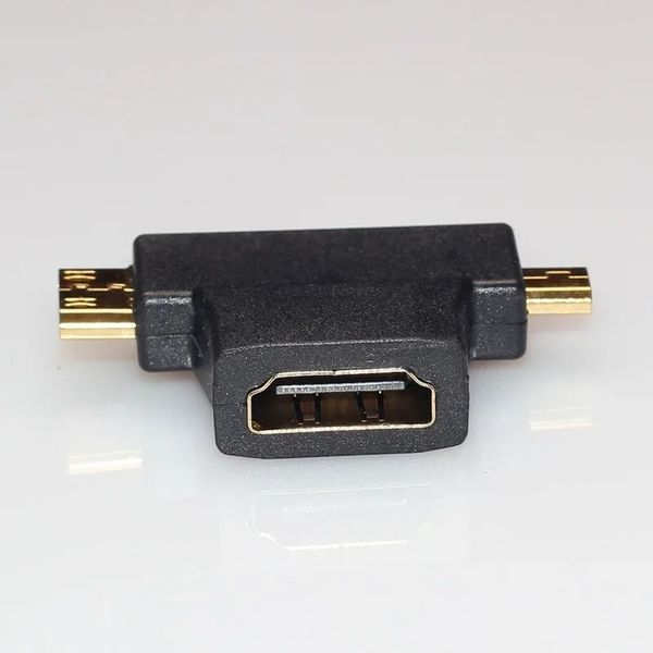 2024 Nuevo nuevo nuevo/micro/micro/HDMI Compatible 2 en 1 adaptador Masculino Tofemale Connector Extensor HDMI Compatible de extensión de cable Compatible Adaptador