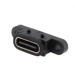 2024 Nouveau nouveau type C 2pin étanche Femelle Femelle USB C PORT AVEC TRO DE VIS INTERFACE DE CHARGE FASS