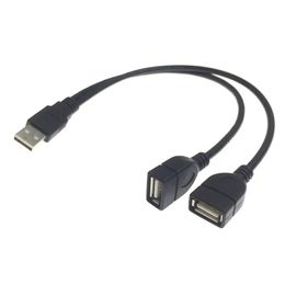 2024 Nouveau nouvel USB 2.0 Un homme à double USB Female Data Hub Câble Splitter USB Charging Adapter Câble Extension du câble pour ordinateur portable pour ordinateur portable