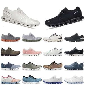 2024 NUEVO en al aire libre 5 zapatillas para correr plataforma de diseño casual zapatillas de descarga absorbente deportes blancos blancos grises para mujeres entrenador de tenis