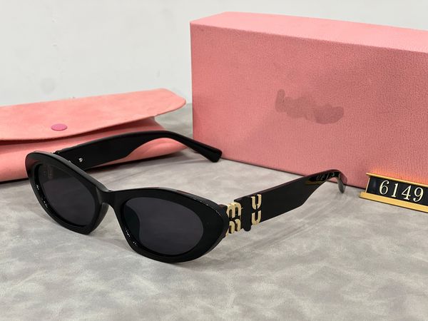 2024 Nouveaux lunettes de soleil ovales de style œil de chat pour femmes hommes noir petit cadre marque de mode tendance vintage rétro lunettes de soleil lunettes UV400