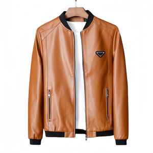 2024 NIEUW P*A*DA Designers Leather Jacket heren Motorfiets Biker Spring Natuurlijke echte lederen man Casual lederen lagen Motorjassen S-8XL