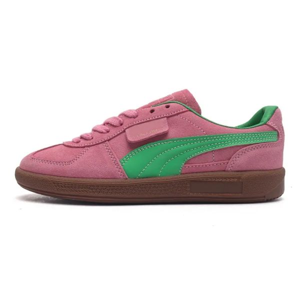 2024 Nouveau Palerme Palles Wales Bonner Pink Delight Green Pink Silver Speakers Classic Classic Classiable Classic Running Chores femme Sports Low Sneakers Size 36-45