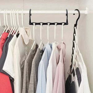 2024 Nieuwe Plastic Magische Hanger Garderobe Kast Kleding Jas Organizer Space Saver Hanger Home Reizen Opvouwbare Handige Opslag Hanger