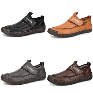 2024 Nieuwe plus size mesh casual schoenen zwart wit donkerbruin grijs heren zakelijke schoenen ademende athleisure sneakers GAI