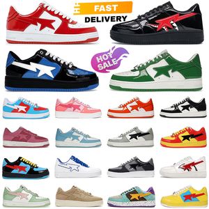 2024 Nouveau produit Star pour hommes femmes STA Designer Sneakers Noir blanc rose bébé Blue Camo Green en cuir brevet pour hommes