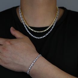 2024 NOUVELLE SIGNIFICATION Bracelets de chaîne de tennis transversale pour femmes glacées en zircone cubique pavée bling cz rond mode bijoux