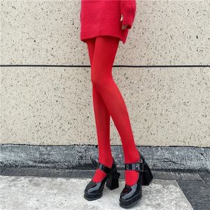 Collants rouges pour femmes, chaussettes rouges, Sexy, Anti-crochet, en velours, pour mariée, nouvelle collection 2024, 240306