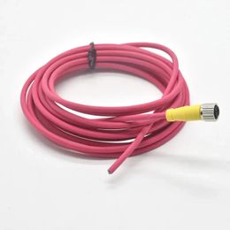 2024 Nieuwe rode draad vaste koper PUR-kabel M12 4P/8P Waterdichte en brandwerende connector-industriële automatisering Connector For Waterdichte koper