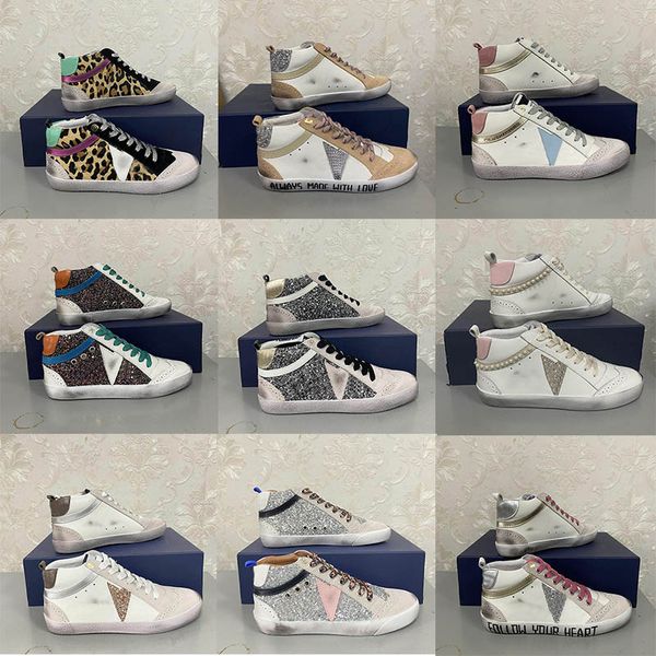 2024 New Retro Star Sneakers Femmes classique Blanc Do-old Dirty rose chaud léopard python star Chaussures de sport chaussures de sport chaussures de créateurs