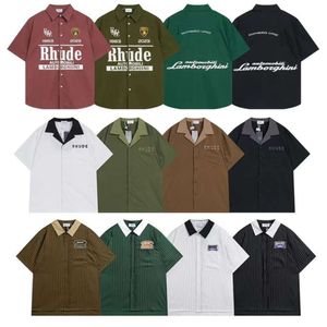 2024 NIEUWE Rhude Heren T-shirt Hoge Kwaliteit Tess Designer Casual Mode rhude poloshirt korte Mouw Europa Amerika Mannen vrouwen Ronde Hals T-shirts US Maat S-XL