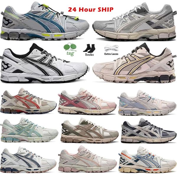 2024 Nouvelles chaussures de course Gel Kahana8 coureurs pour hommes femmes formateurs hommes rétro respirant athlétique obsidienne cuir patchwork extérieur chaussures de course de fond