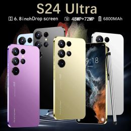 2024 Nieuwe S24 Ultra mobiele telefoons 6,8 HD -scherm Smartphone 16G+1T 5G Dual Sim Celulares Android ontgrendeld 72mp 6800 mAh mobiele telefoon