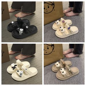 2024 Nieuwe sandalen zachte Vrouwen Zomer EVA Dikke bodem anti-slippers woninginrichting Geurloze voeten buitenshuis binnenshuis Twee pronge slip op schoenen EUR 35-40