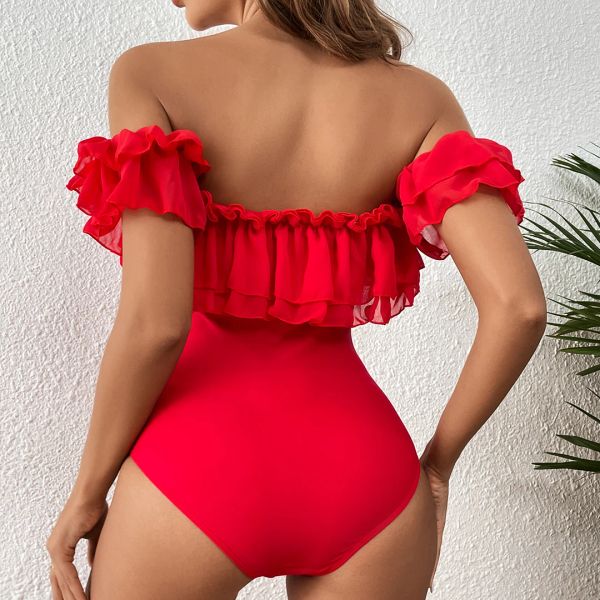 2024 Nouveau maillot de bain sexy en un morceau de maillot de bain de maillot de bain massif chaud push push bathing maillot de plage de plage